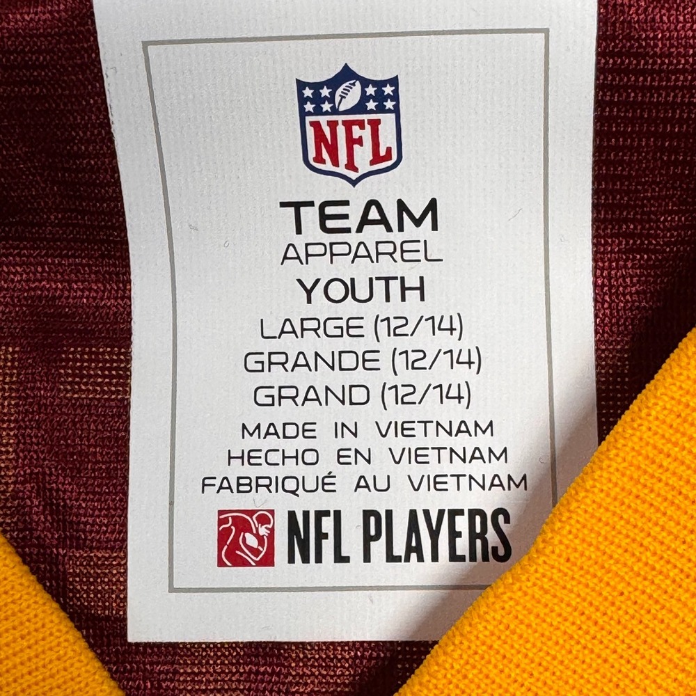 NFL Team Apparel Washington Commanders Jayden Daniels 5 Youth Jersey L 12/14 NEW - Picture 5 of 9